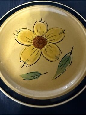 Set of 6 Vintage Honey Flowers Japan Stoneware Plates